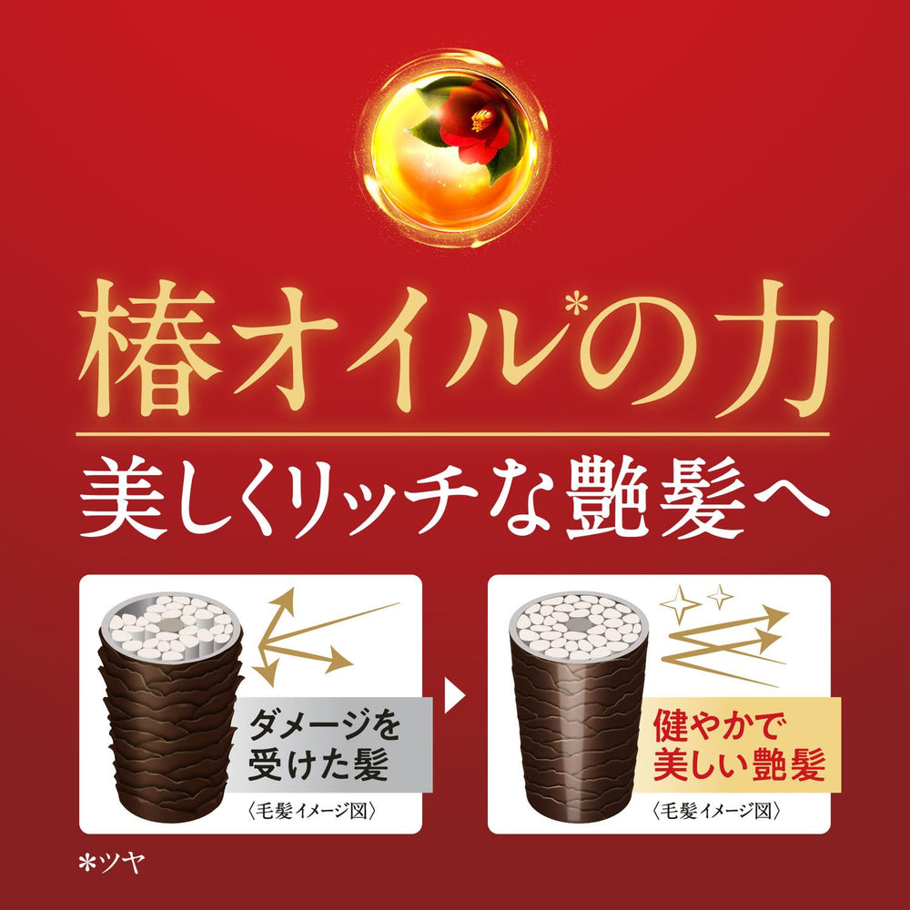 Tsubaki premium repair on shelf with packaging showing premium Japanese quality