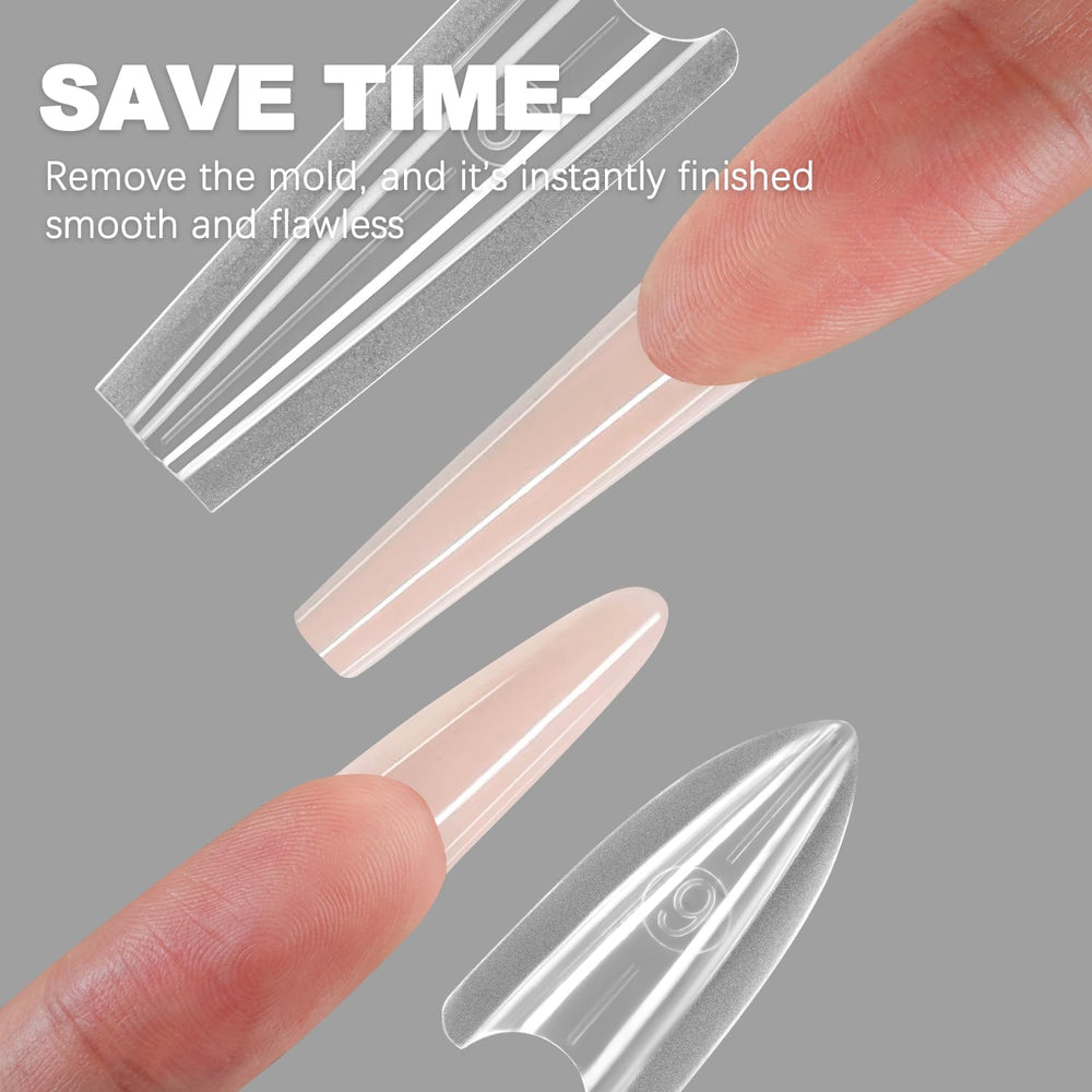 Tucepu in-salon application showing fast, consistent nail extensions