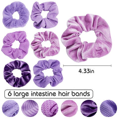 TUCEWP velvet scrunchie close-up showing plush texture for gentle hold