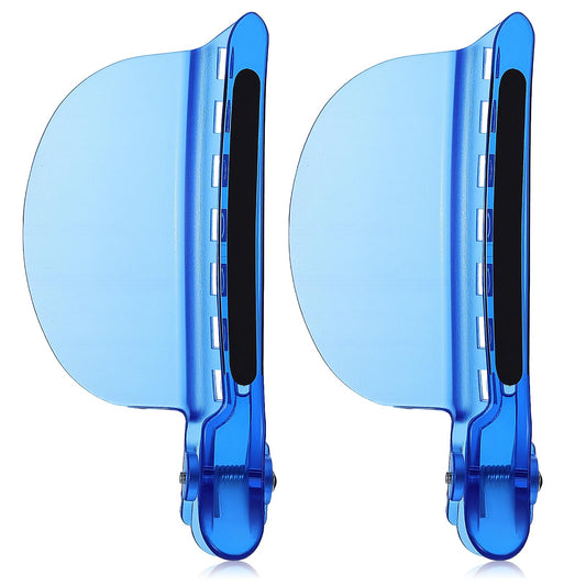 Tucnoeu front view of both blue clips showing compact pair and professional look