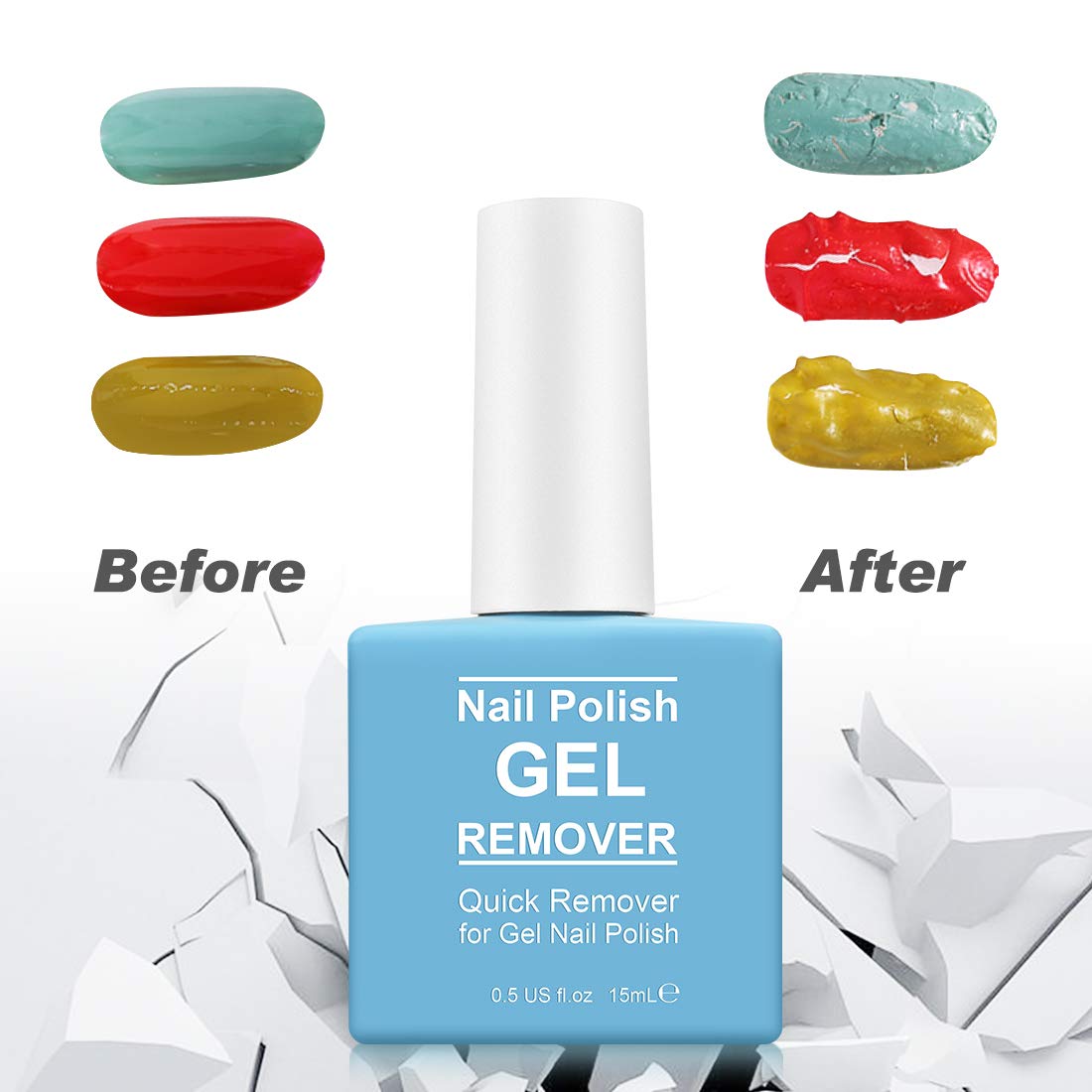 Tudiqe before-and-after nails showing lifted polish and restored nail surface