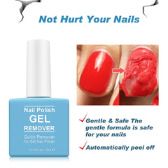 Tudiqe gel remover texture close-up illustrating smooth formula for fast penetration