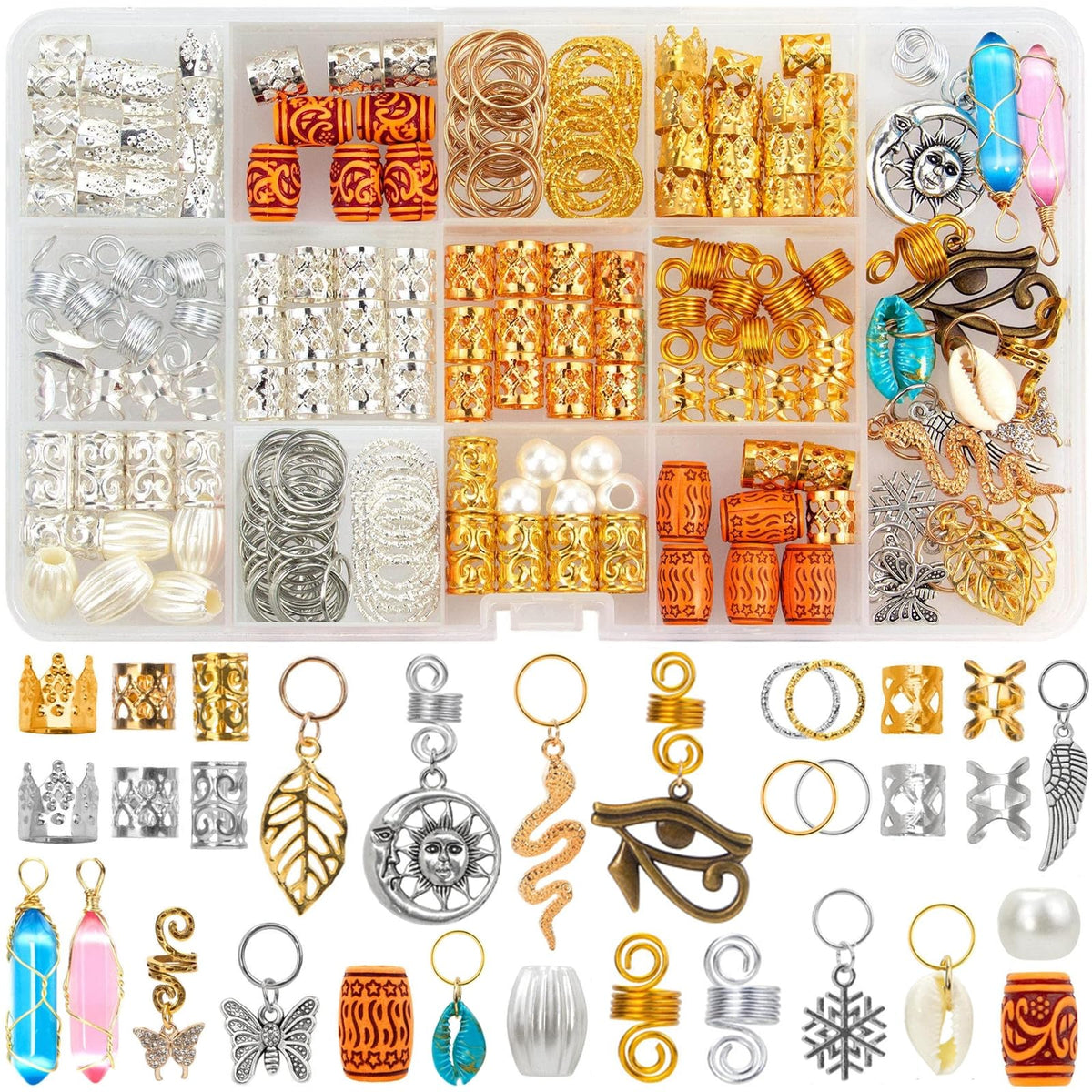 tuefuzy front packaging showing 200-piece kit and storage box benefit quick selection