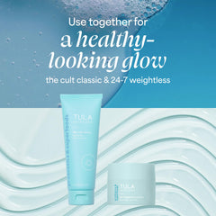 TULA used under foundation to illustrate smooth makeup application benefit