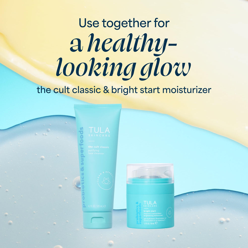 TULA visible skin result comparison suggesting brighter, more even-looking complexion