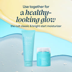 TULA visible skin result comparison suggesting brighter, more even-looking complexion