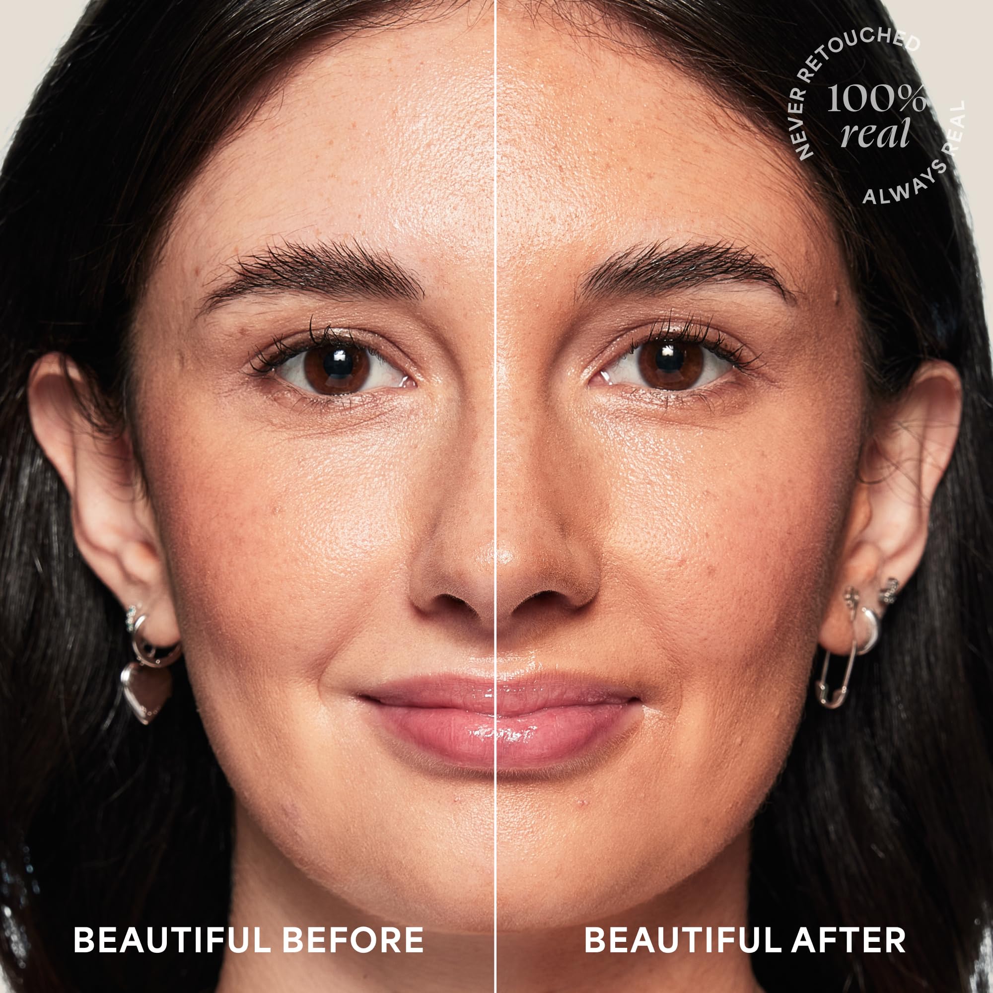 TULA lifestyle portrait of radiant skin wearing bronzing drops for natural glow