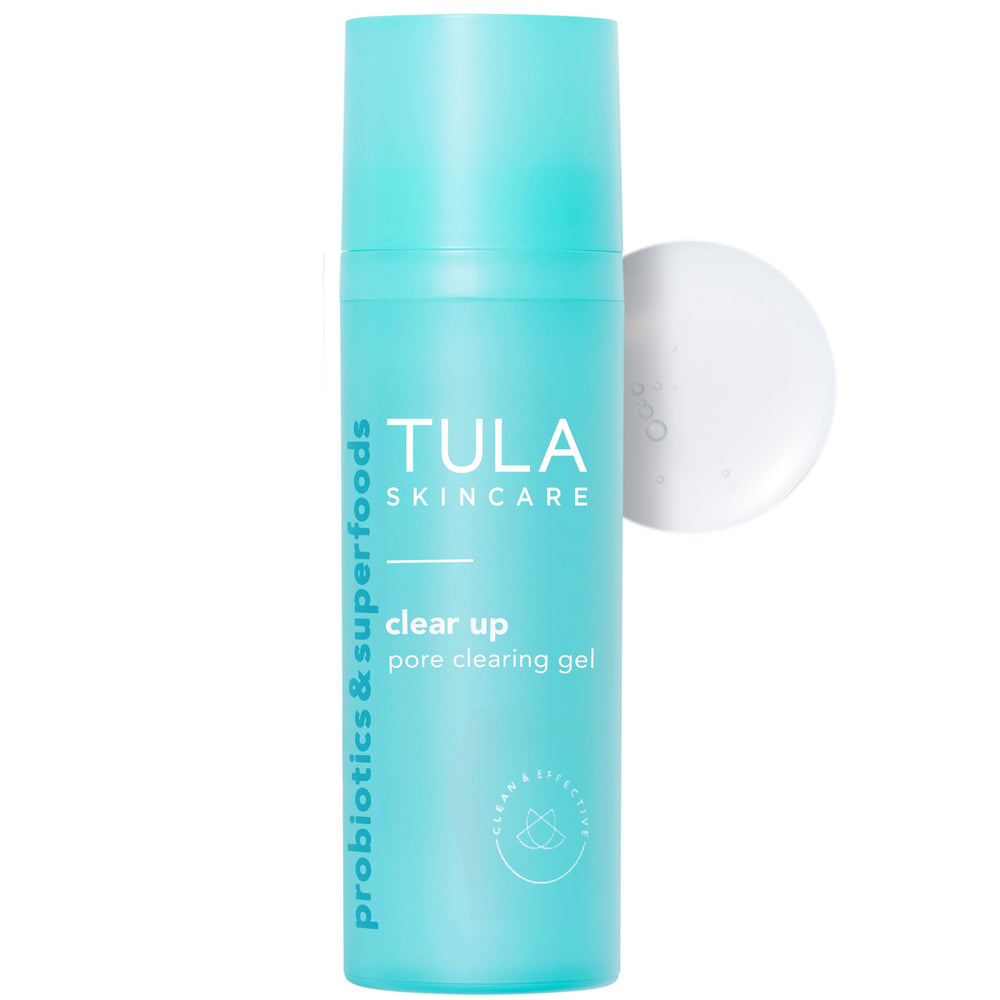 TULA Clear Up front packaging showing bottle and label for quick identification and clarity benefit