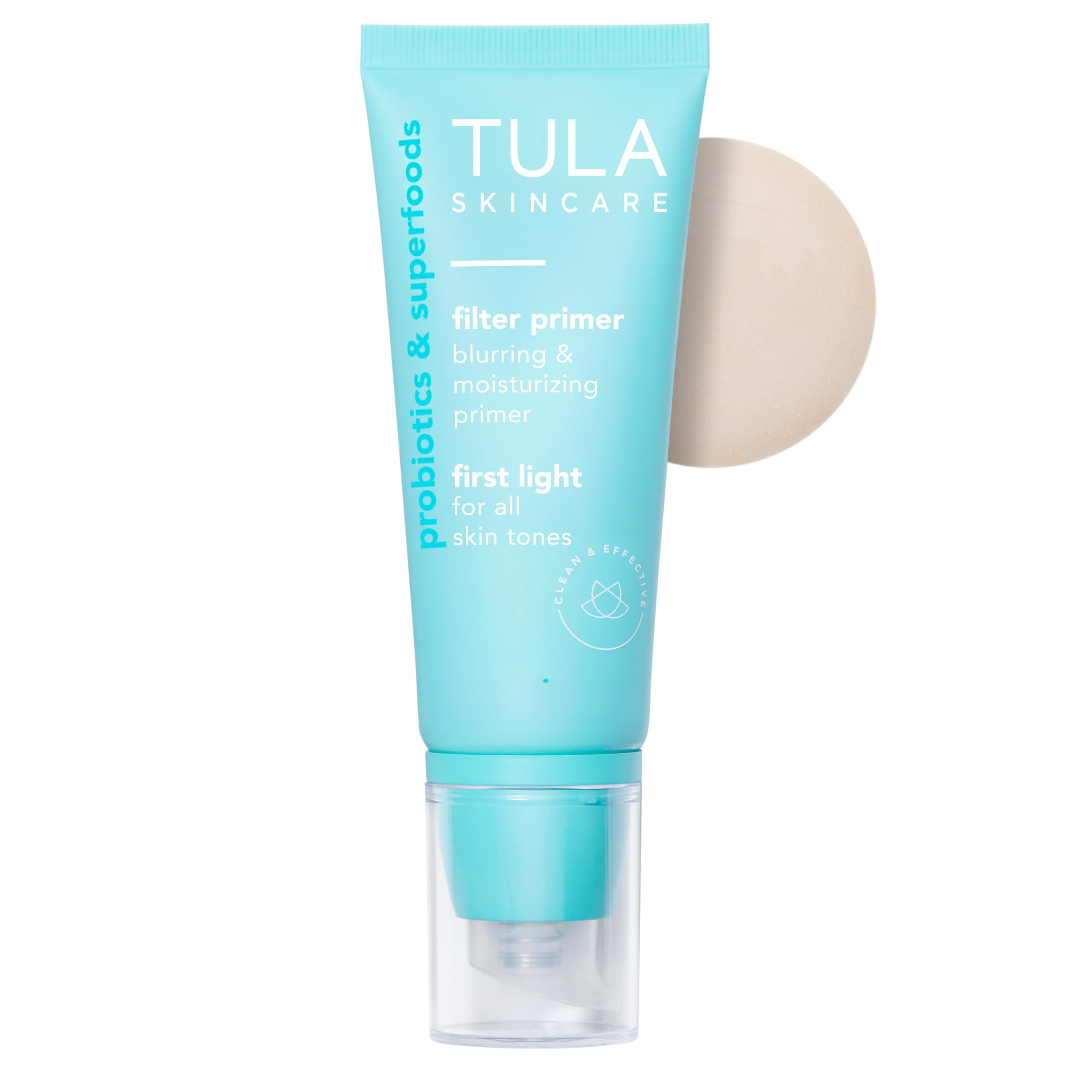 TULA front tube showing product branding and benefit of smoothing skin
