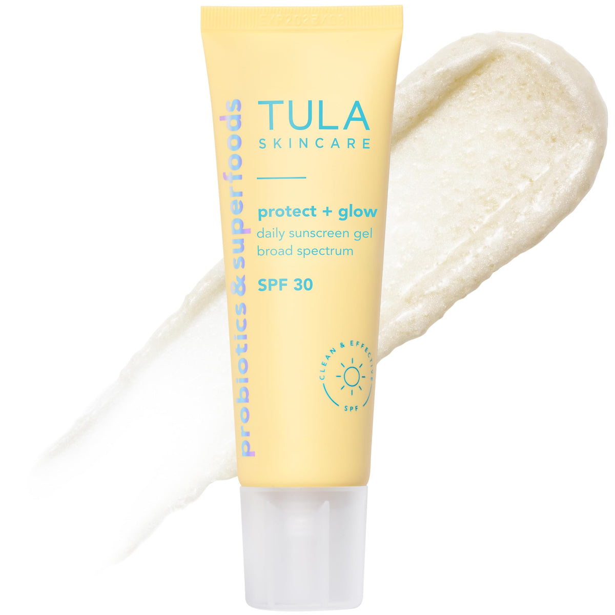 TULA front bottle showing label and SPF 30, convenient daily protection