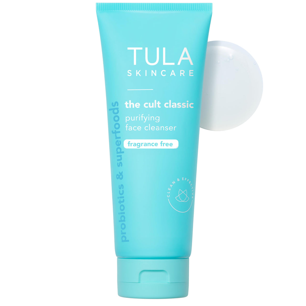 TULA front bottle view showing clean packaging and daily use benefit