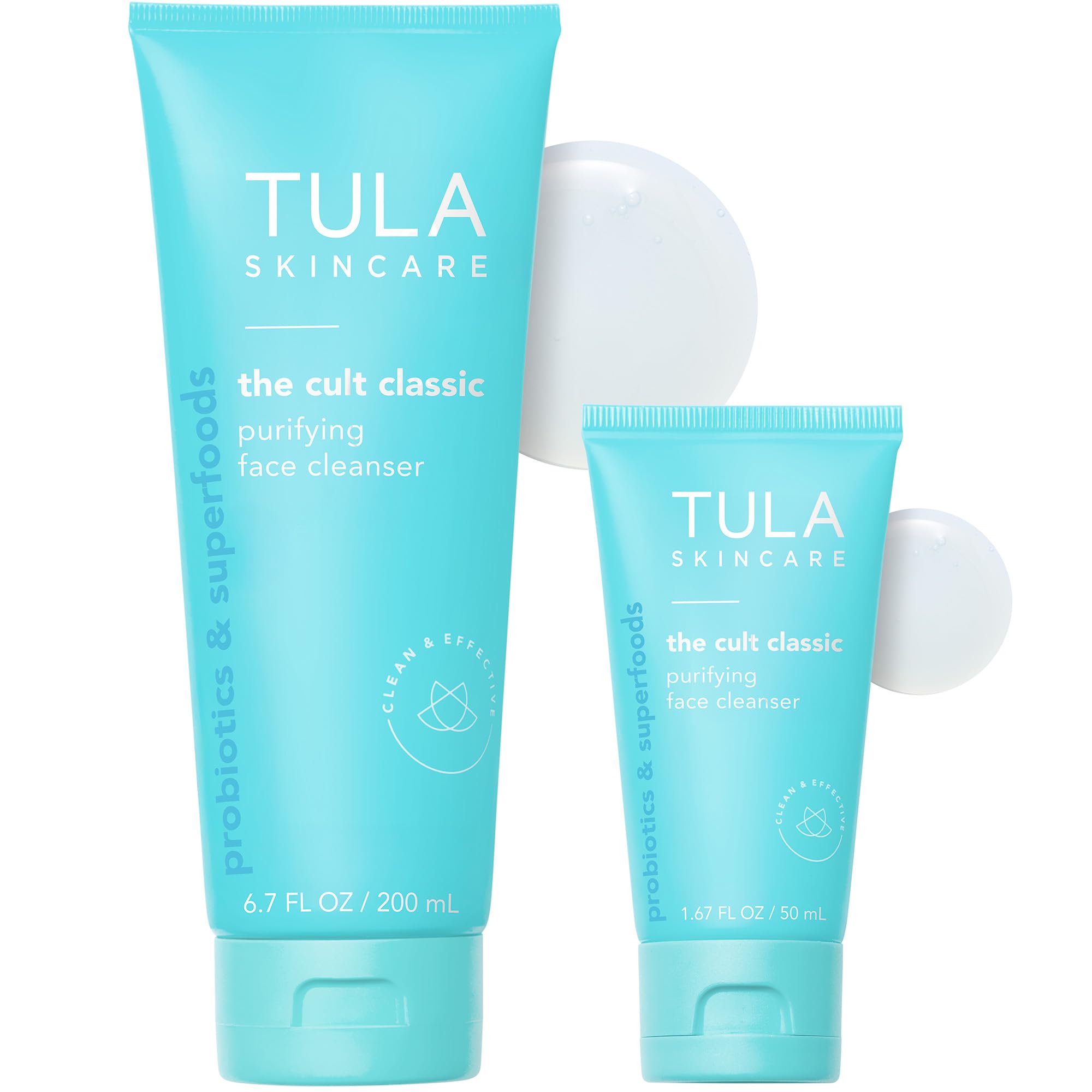 TULA front packaging showing cleanser duo and clear labeling for easy use