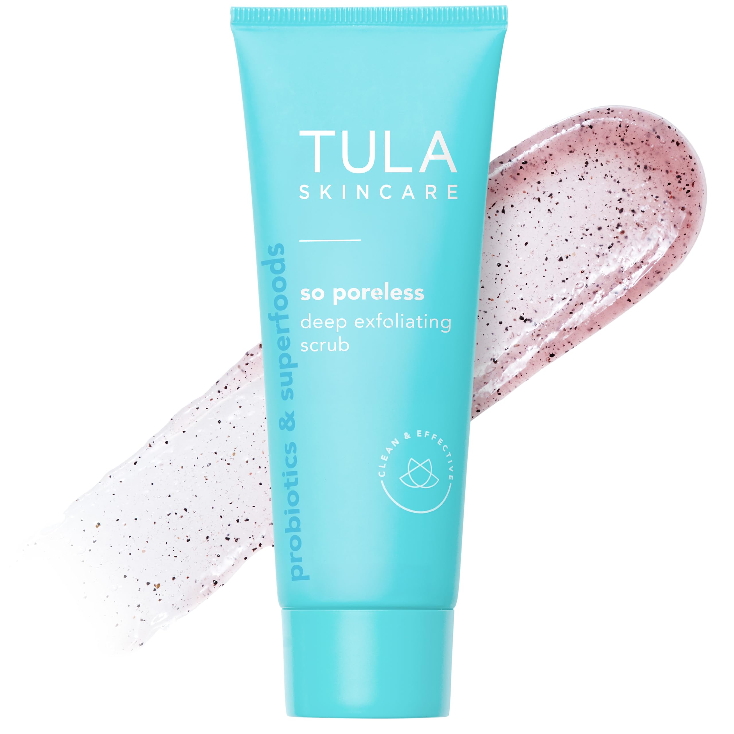 TULA front tube shot showing product and branding for clear pores