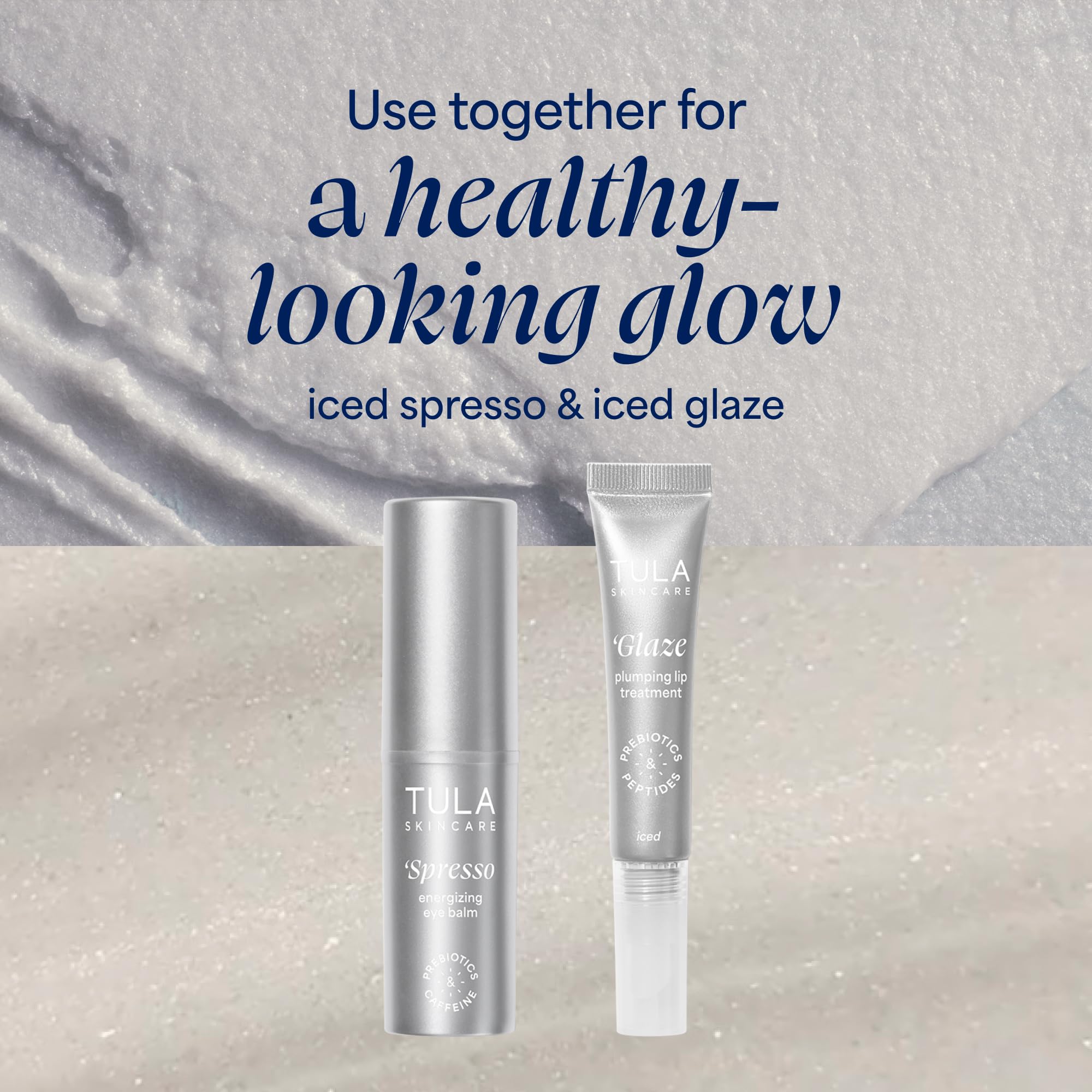 TULA Spresso Iced tucked inside a makeup bag, ideal for on-the-go refreshing benefits