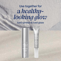 TULA Spresso Iced tucked inside a makeup bag, ideal for on-the-go refreshing benefits