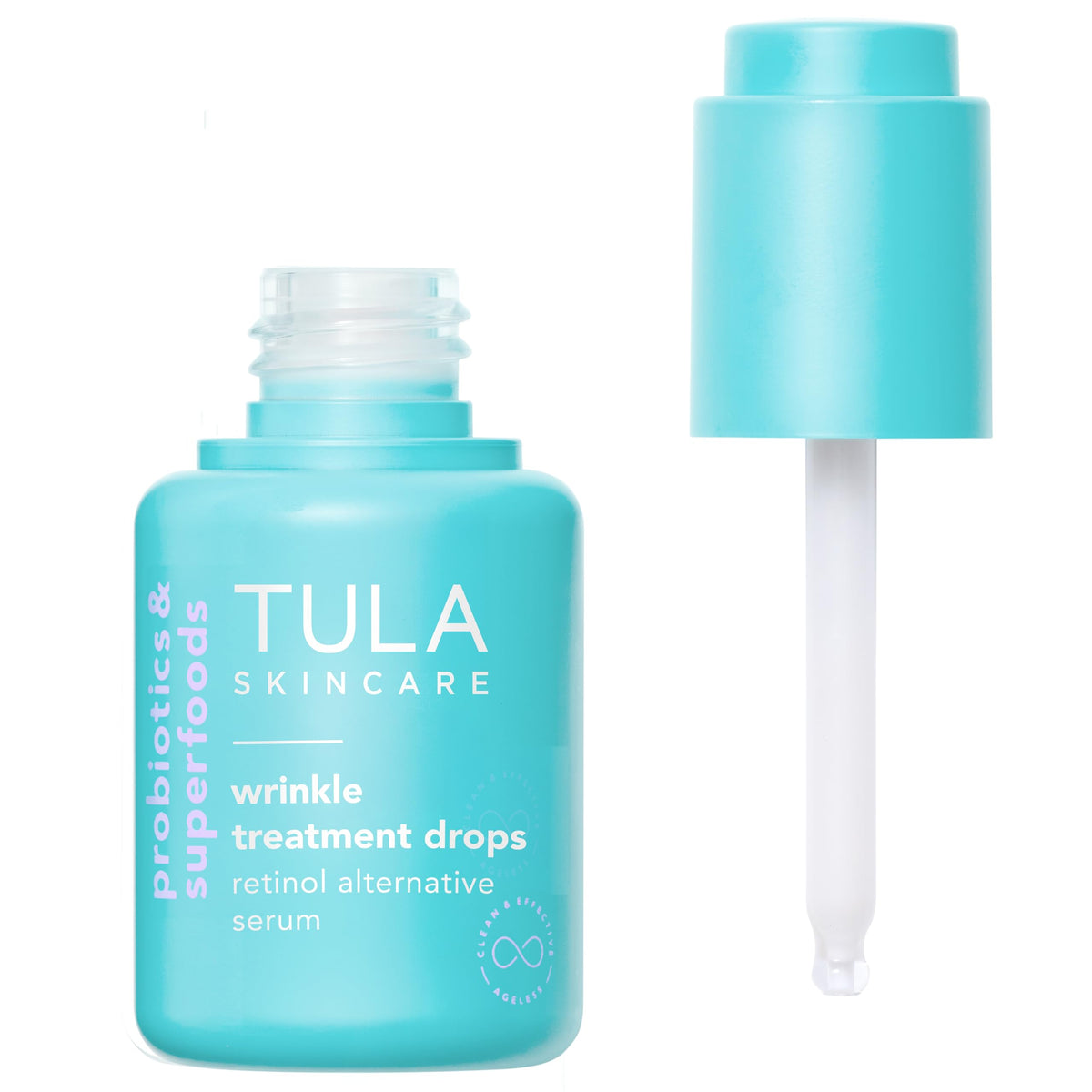 TULA front bottle view showing clean branding and dropper — easy application benefit