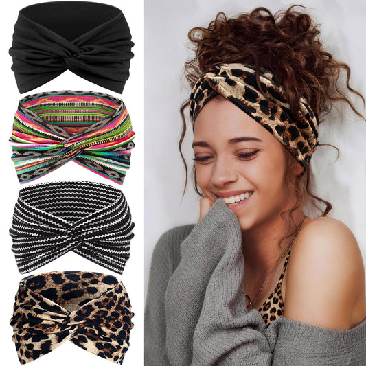 Tumurup front view of four headbands showing colors and packaging benefit of variety