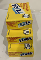 Tura bar close-up texture highlighting smooth lather and gentle cleansing action