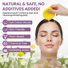 Turmeric Pad close-up texture showing dual-sided pad for gentle exfoliation