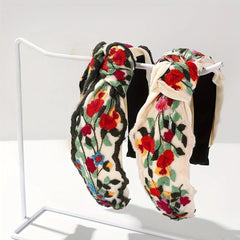 TURTLEDOVE headband worn outdoors adds feminine charm to outfits