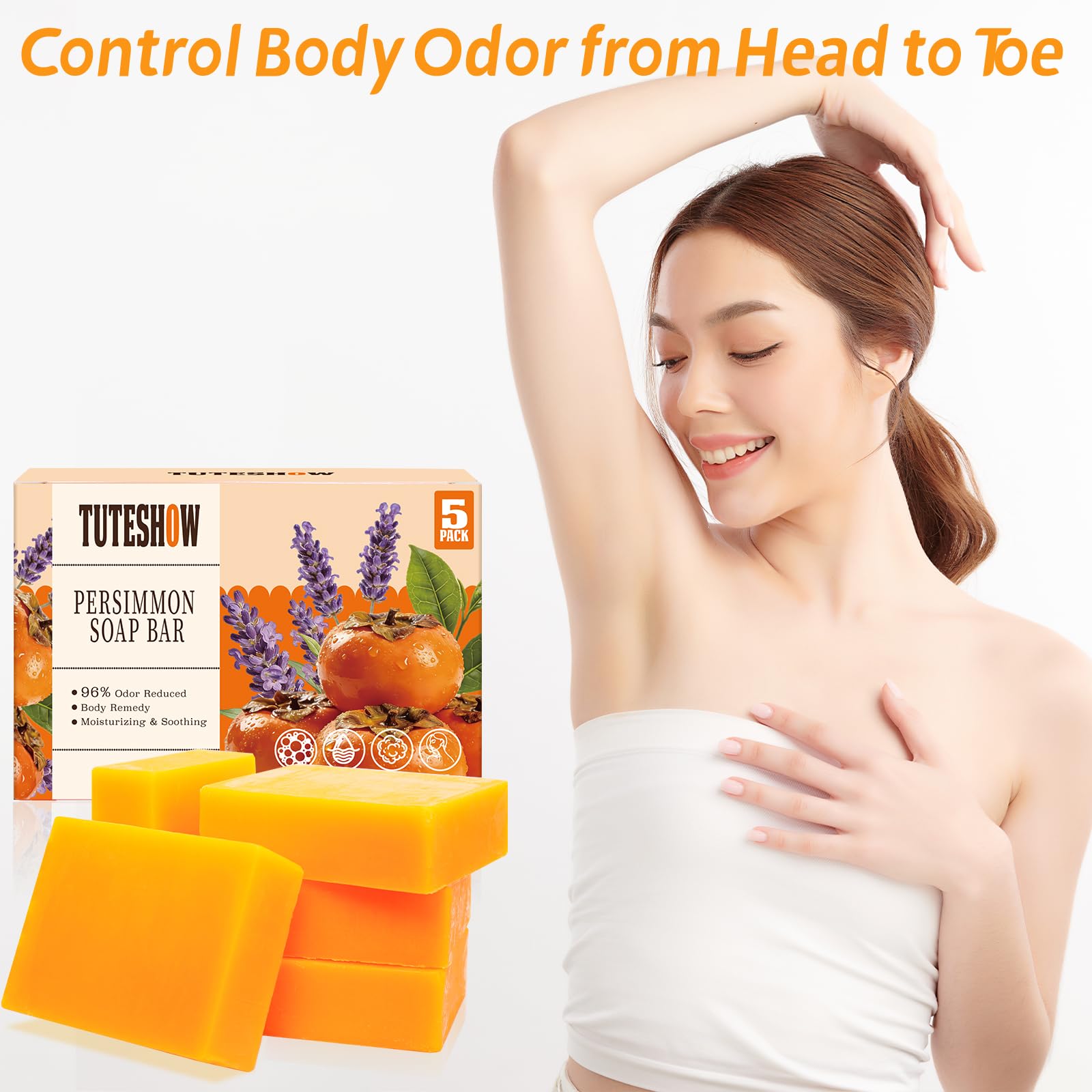 Tuteshow lathering underarm application showing effective deodorizing use