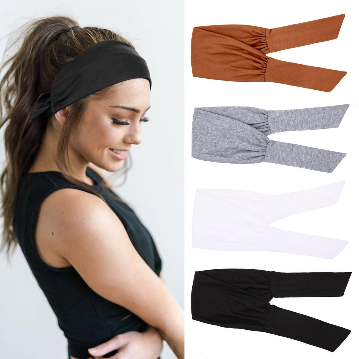 TuTive front packaging showing four headbands and set benefit