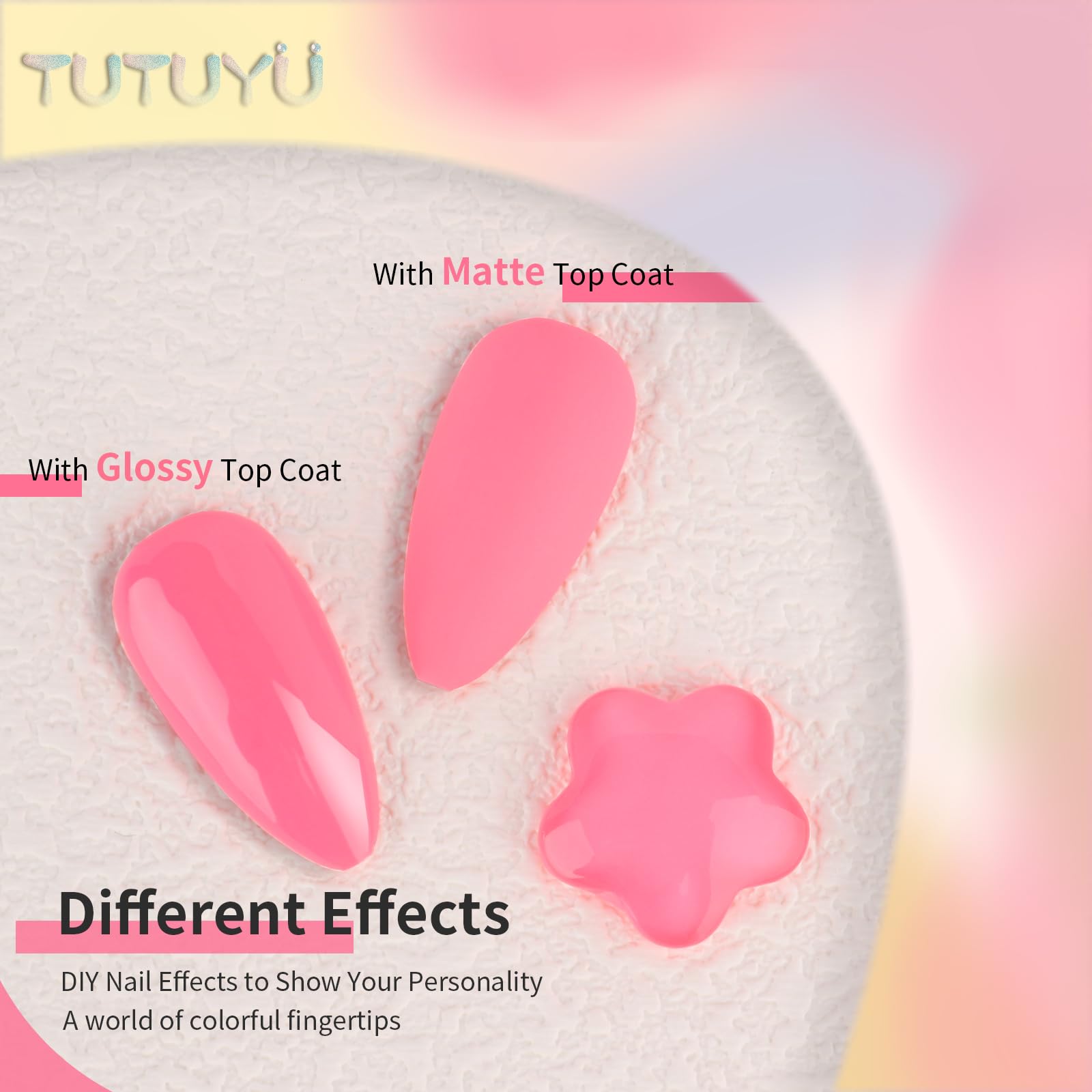 TUTUYU in-salon application showing professional glossy cured finish