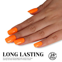 TUTUYU swatch on nail wheel showing bright neon payoff for color choice