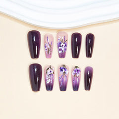 TUZANDW close-up of floral gradient design showcasing detailed glossy finish