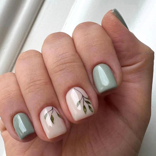 TUZANDW front packaging showing lake green and pink nails, highlights ready-to-wear convenience