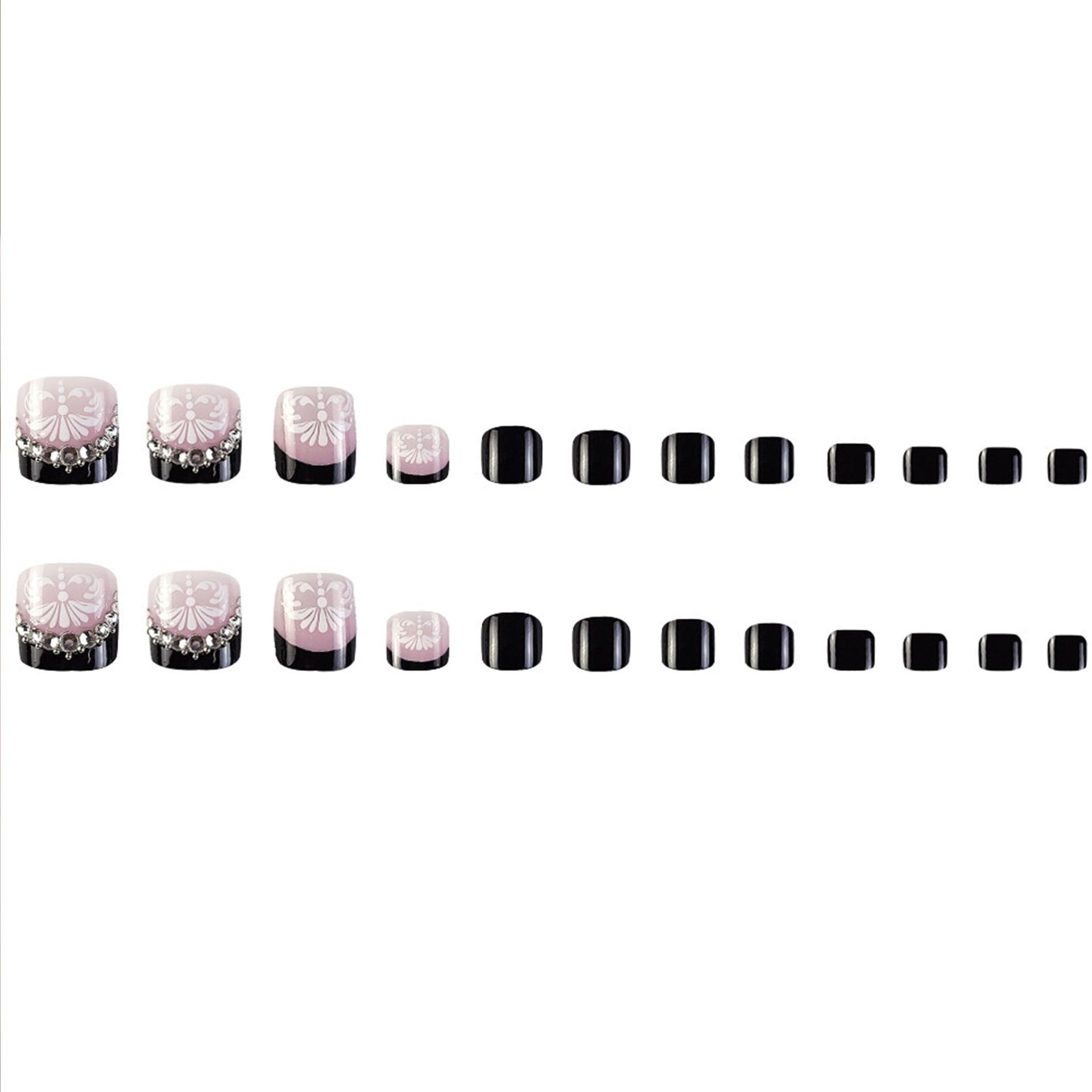 TUZANDW application on toes demonstrating easy press-on install