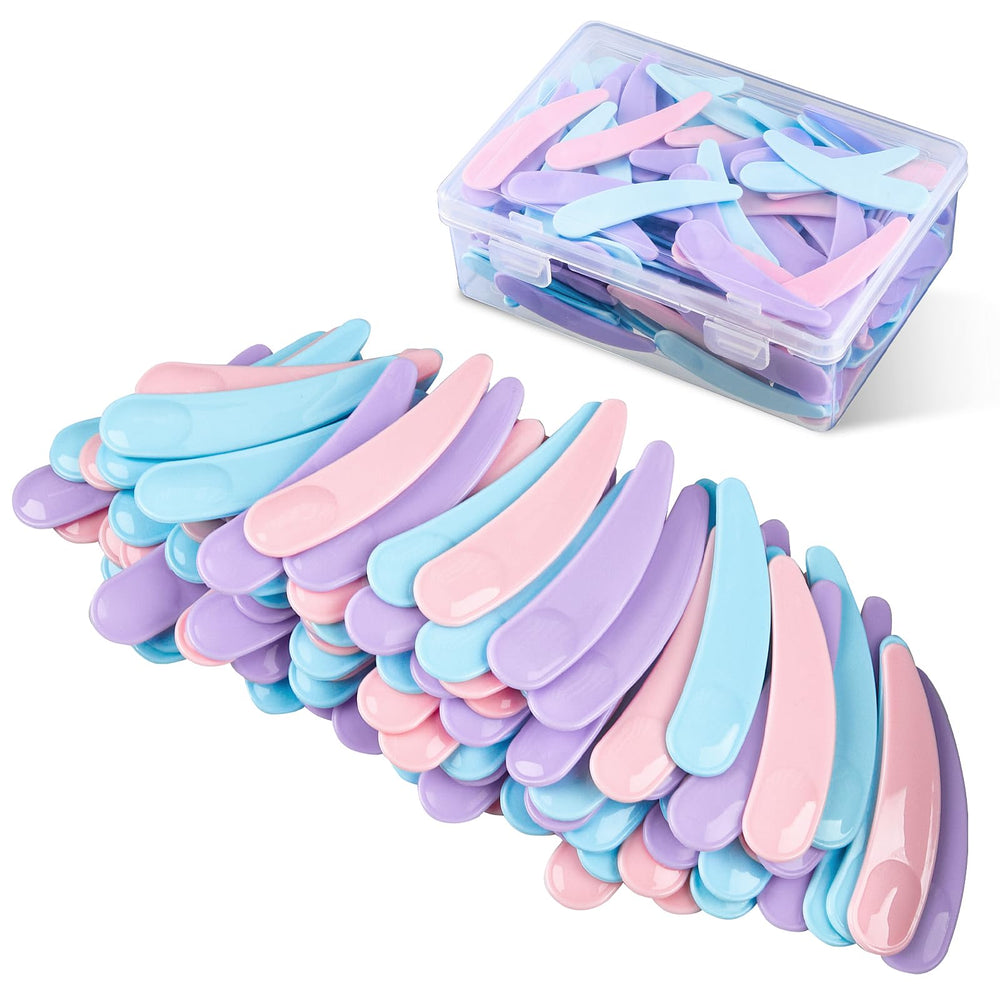 TUZAZO front packaging showing 200 mini spatulas and box, organized and hygienic