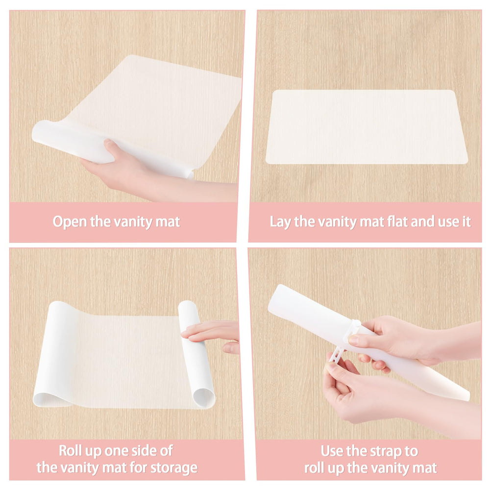 TWAKAP mat beside makeup brushes showing size and organization benefits