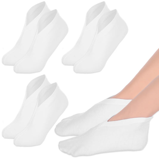 Tweruna white socks front view showing soft cotton for comfortable moisturizing