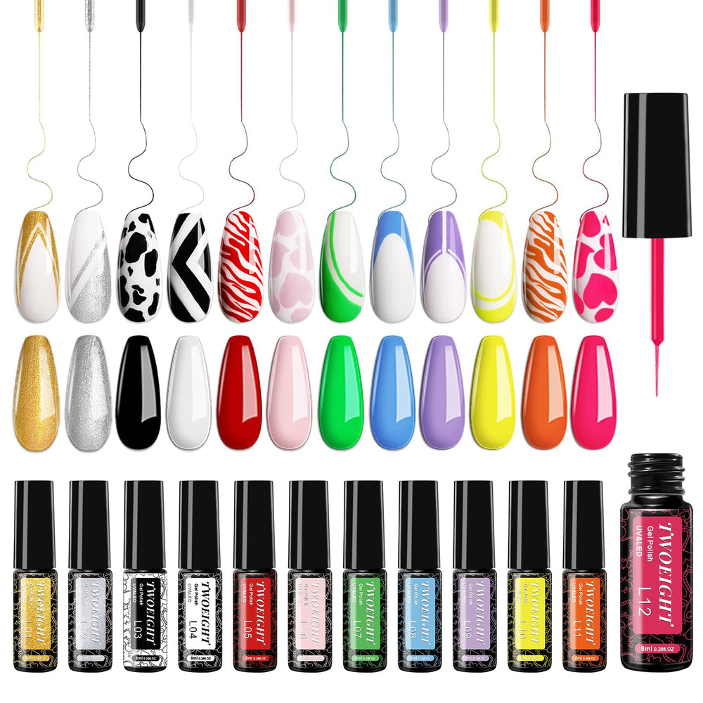 TWOEIGHT front view of all 12 color bottles showing range and packaging, ideal for gifting