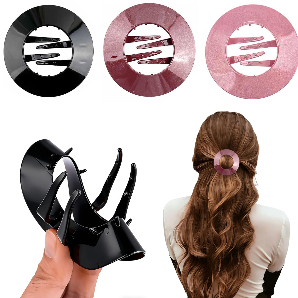 Twoheadpig flat clip front view showing sleek design and comfortable hold