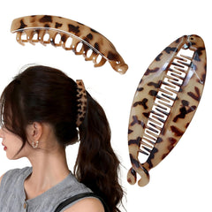 TwoHeadPig front view of two banana clips showing style and convenience