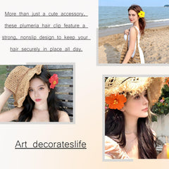Twoheadpig clip worn in hair on beach showing water resistance and carefree summer look