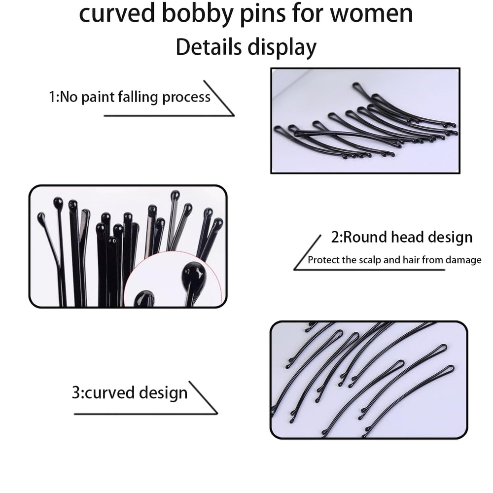 Twoheadpig bobby pin beside ruler showing 2.2in length for secure long-hair hold