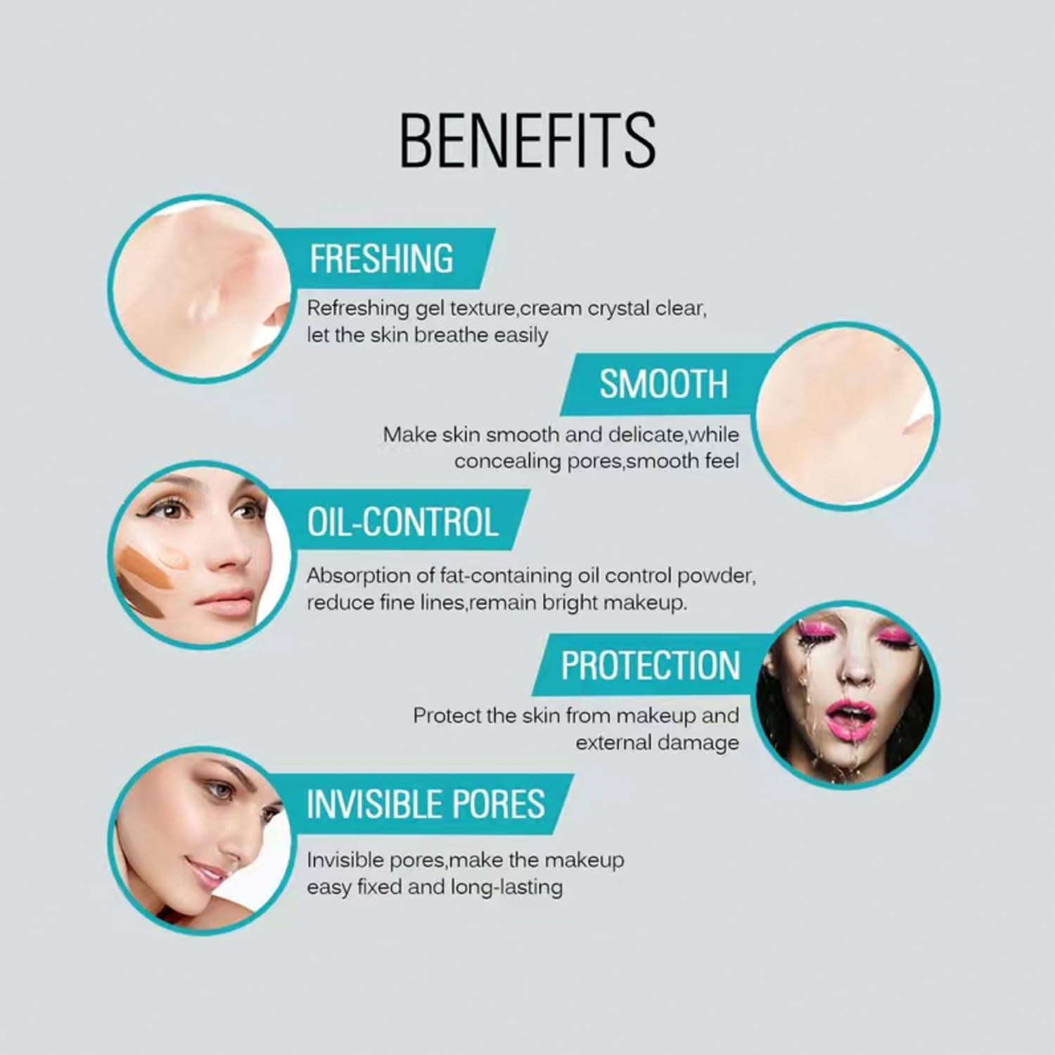 TWOMODE primer application on hand illustrating easy blend and pore-blurring benefit