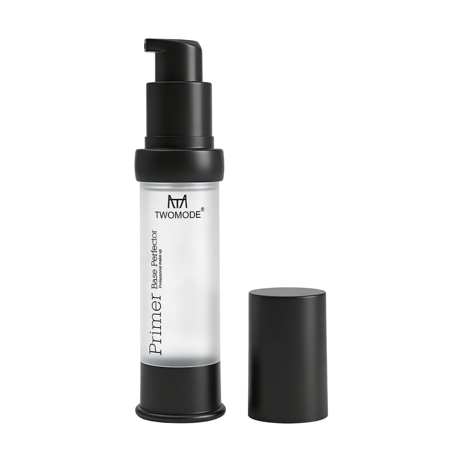 TWOMODE primer front packaging showing compact 20ml tube and matte finish benefit