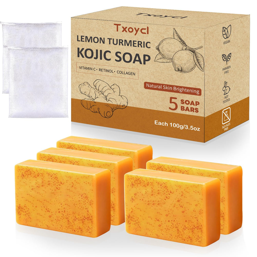 Txoycl front packaging five bars shown for convenient value and brightening routine
