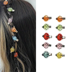 TYATVS front packaging showing ten multicolor ladybug clips, clear set display