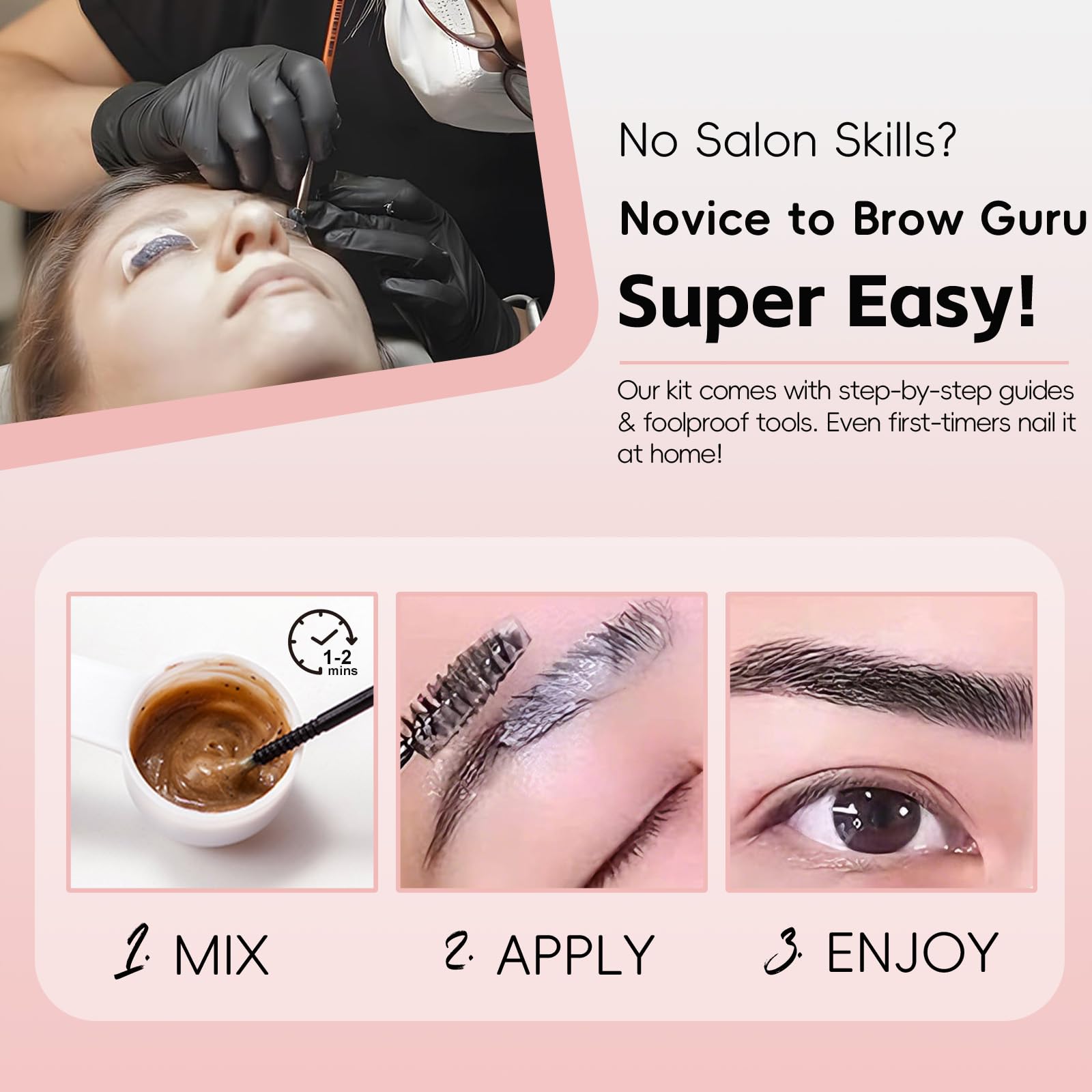 TYAYW before and after brows showing defined natural results