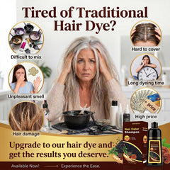 TYAYW pouring dark coffee shampoo texture, shows creamy consistency and coverage