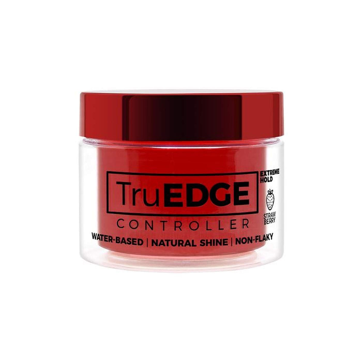 Tyche TruEDGE strawberry front jar showing label and scent for neat edges