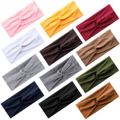 Tyfthui front view of 12-pack headbands showing color assortment and value