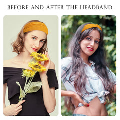 Tyfthui headband worn during yoga exhibiting secure non-slip benefit