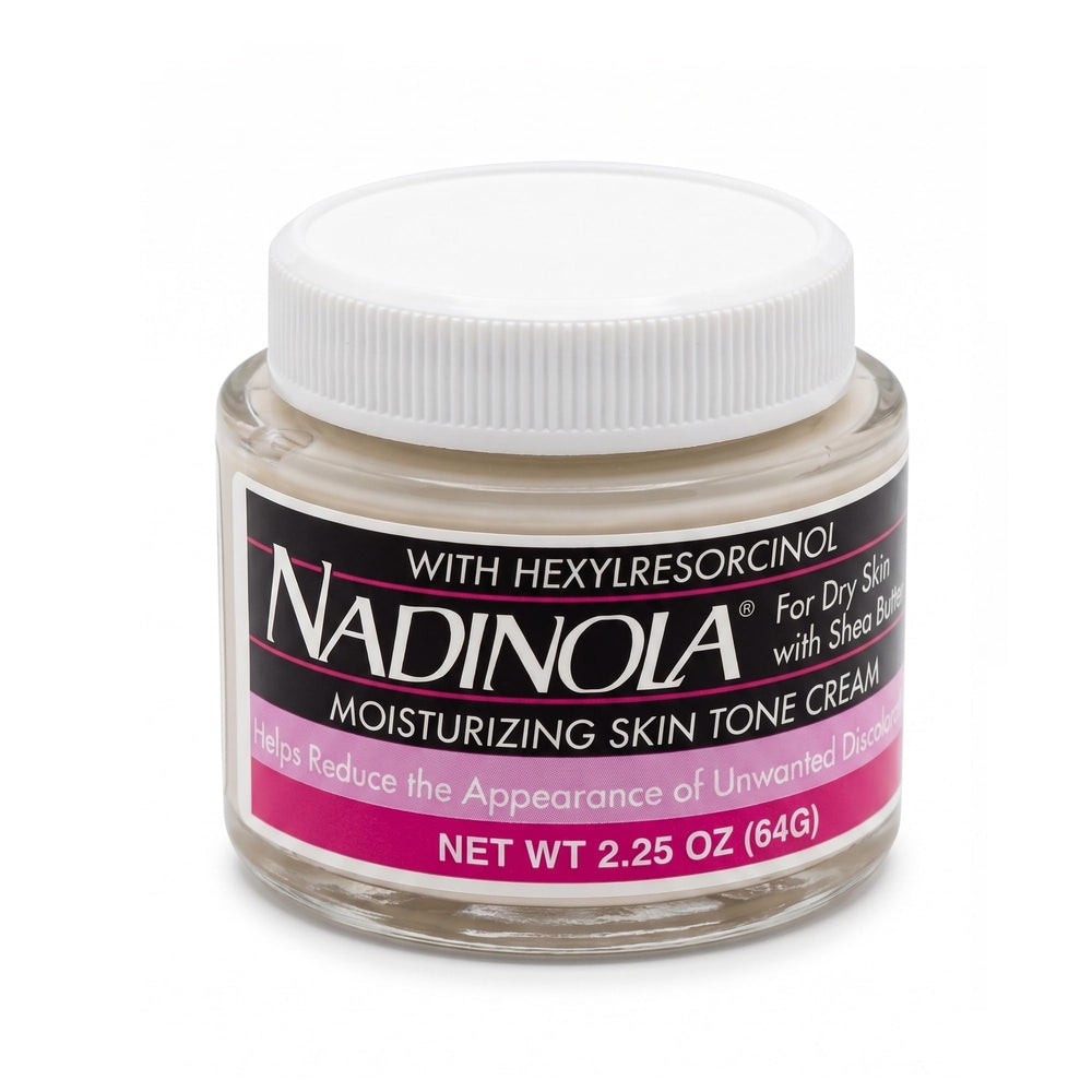 TYU Nadinola cream texture close-up highlighting rich emollient consistency for hydration