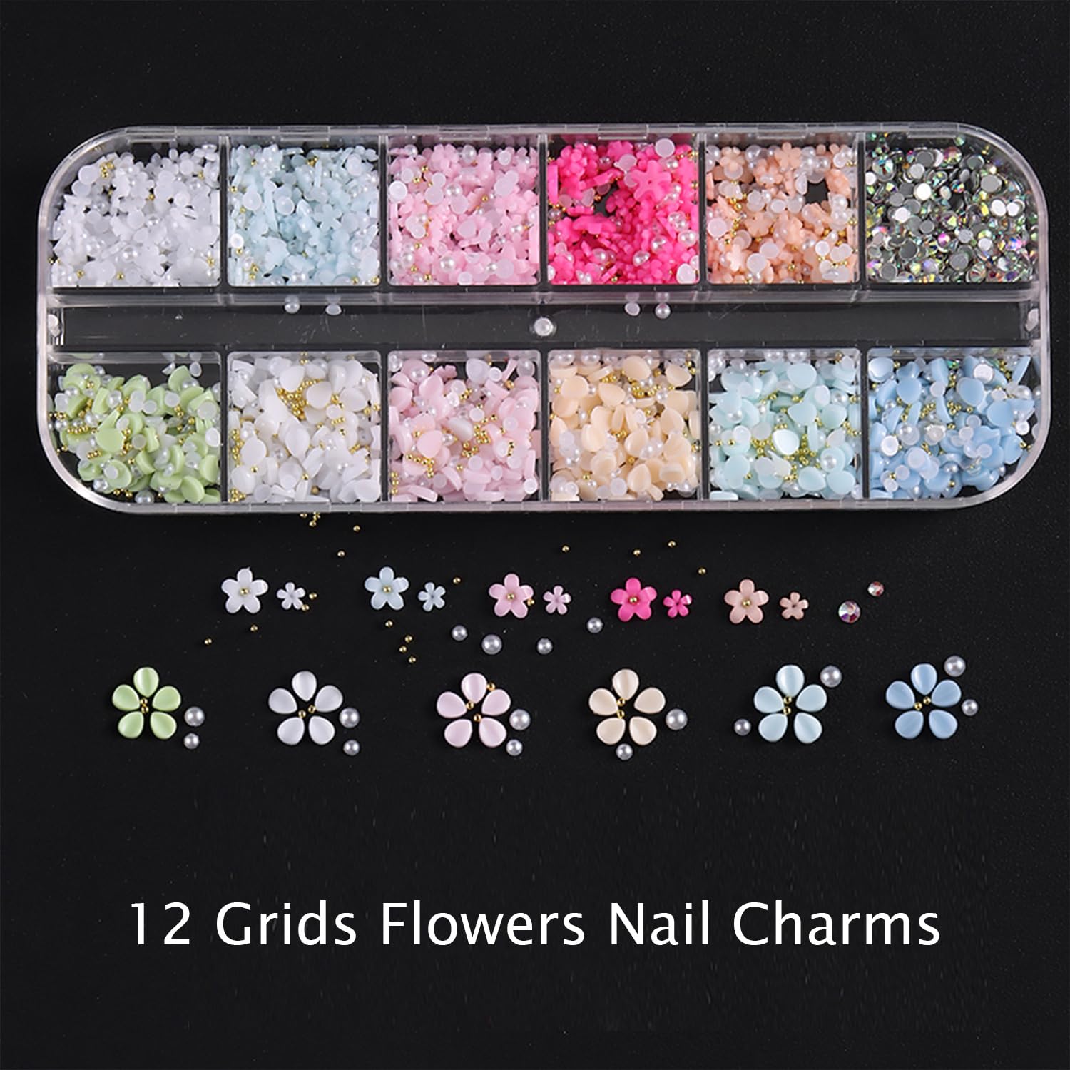 Tyuimhx summer manicure lifestyle shot with floral charms enhancing seasonal outfit